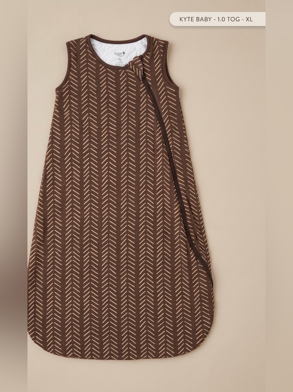 Kyte Baby Sleep Bag / Sleep Sack 1.0 TOG in Herringbone / Cocoa - Size XL